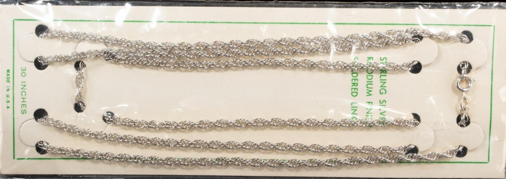 Sterling Silver Double Link Chain 30” 3mm NEW