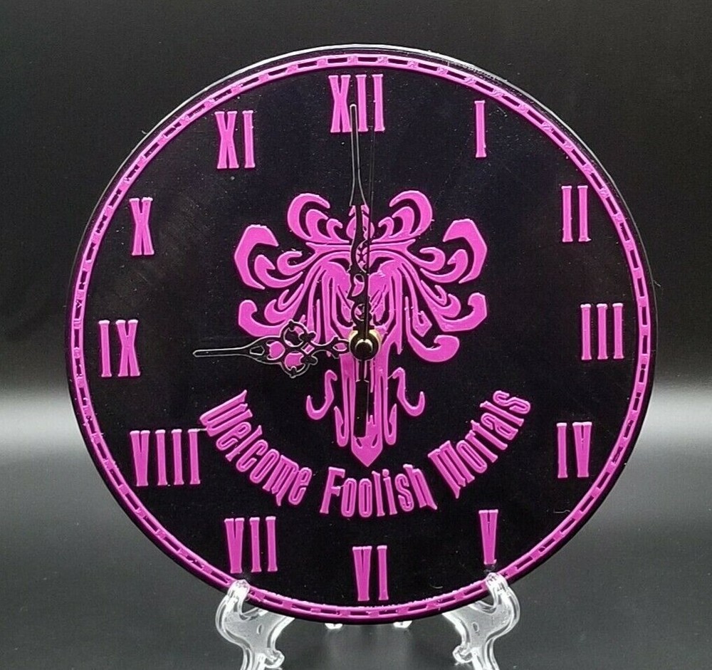 Personalized Haunted Mansion Welcome Foolish Mortals Inspired Wall Clock