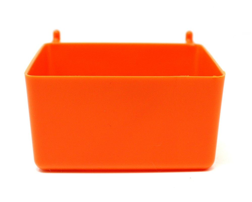 Small Plastic Orange Pegboard Storage/Part Bins, Multi-Pack Pricing JSP Brand