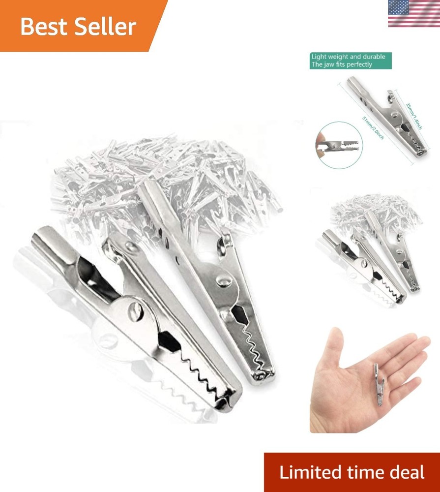 Versatile 25Pcs Crocodile Clips - Ideal for Electrical Testing & DIY Projects