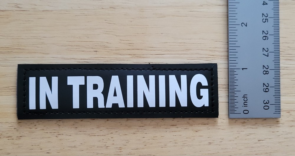 "In Training" Hook And Loop Adhesive Patch for Dog Harness