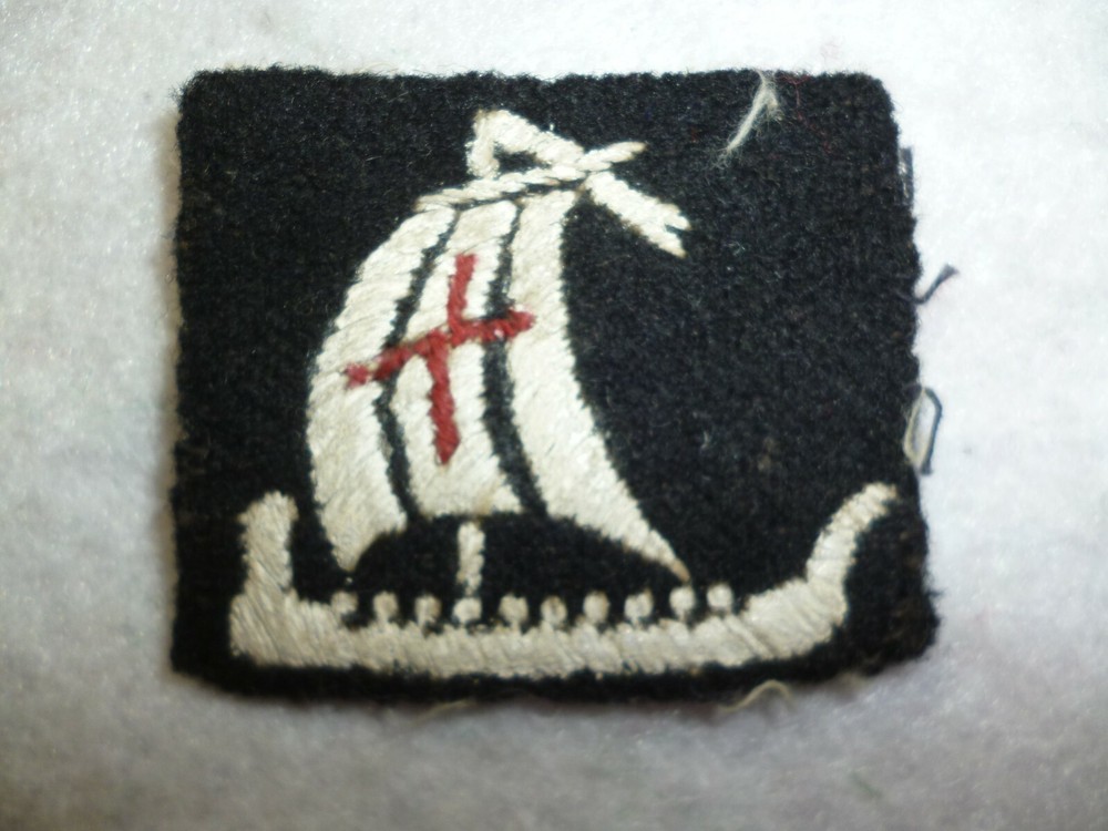 British 5th Army Corps Formation Sign Patch WW2 Issue, 1942 Pattern, ex-uniform