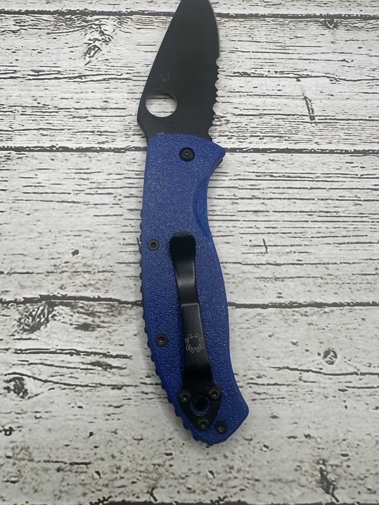 Spyderco Tenacious scales With Back Strap Plate Deep Sea Blue