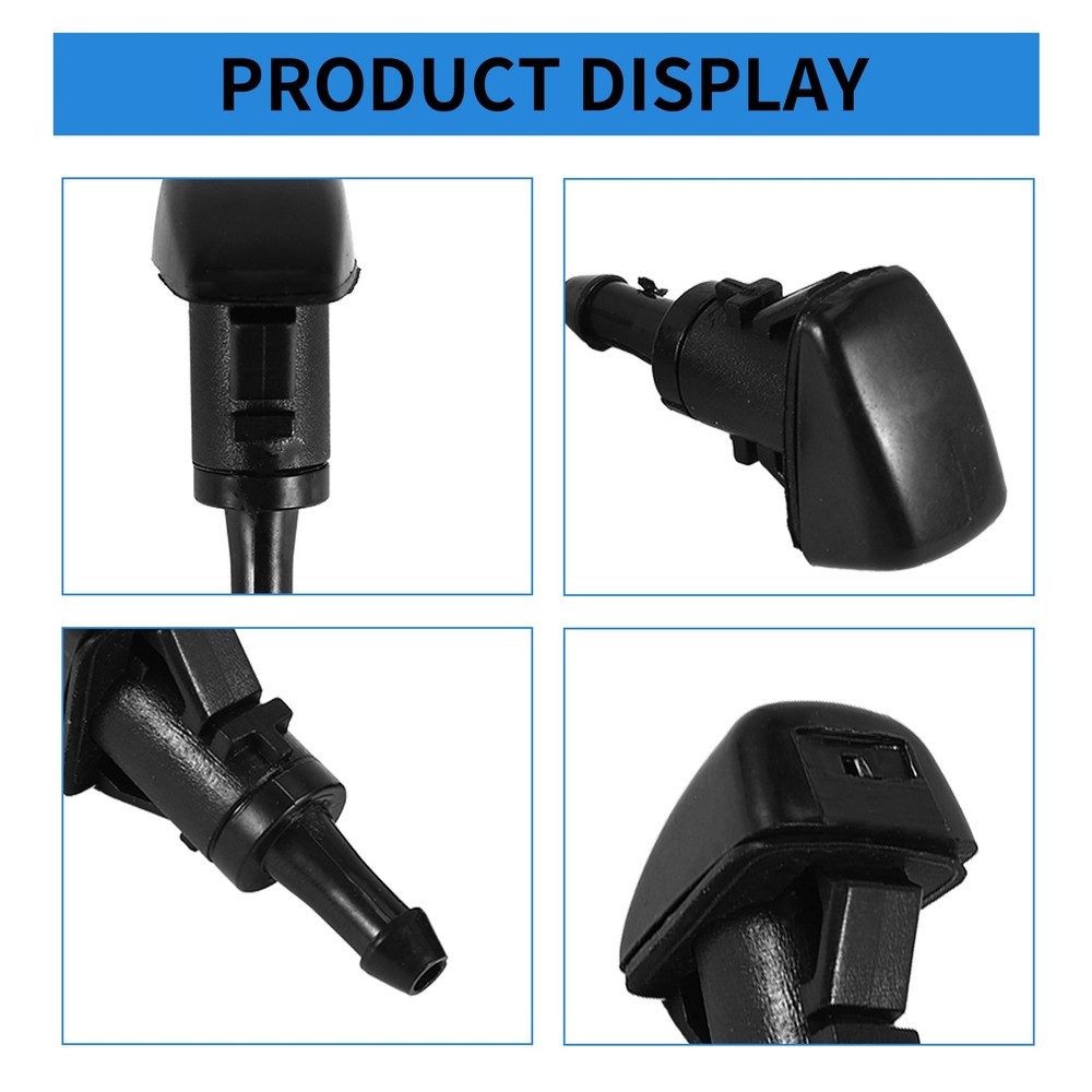 4 Pack Front Windshield Washer Nozzles Wiper Kit Replacement for 9864