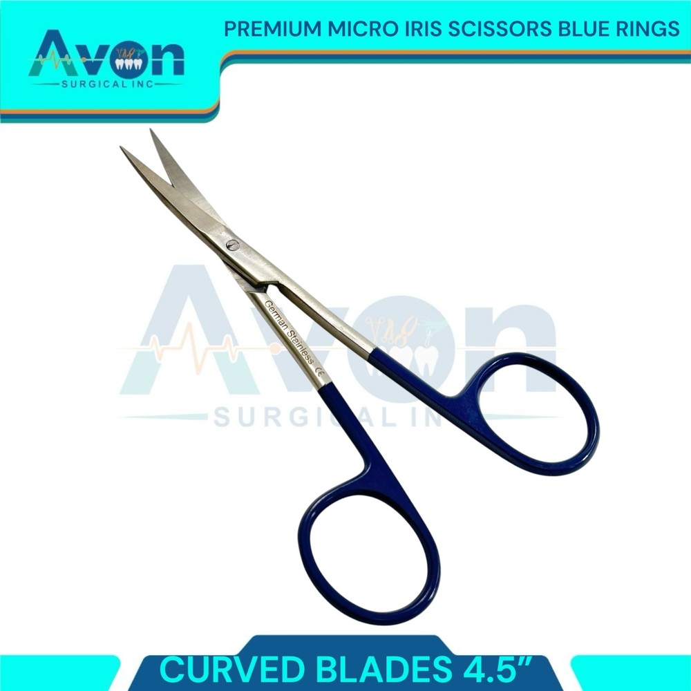 4.5" Iris Scissors with Sharp Curved Blades Precise Dissections Premium Grade
