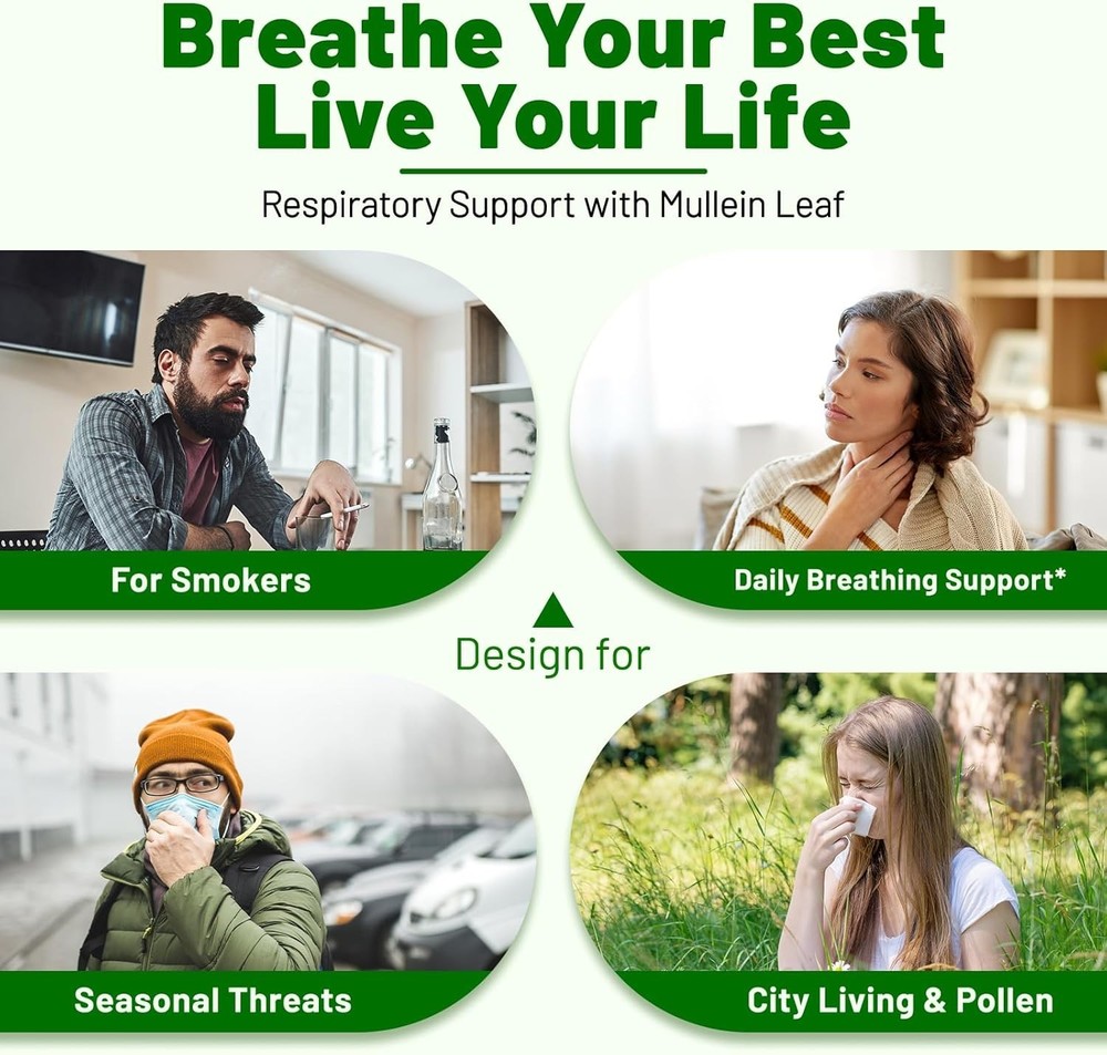 Mullein Drops for Lungs - USDA Organic Liquid - Mullein Leaf Extract Supplement