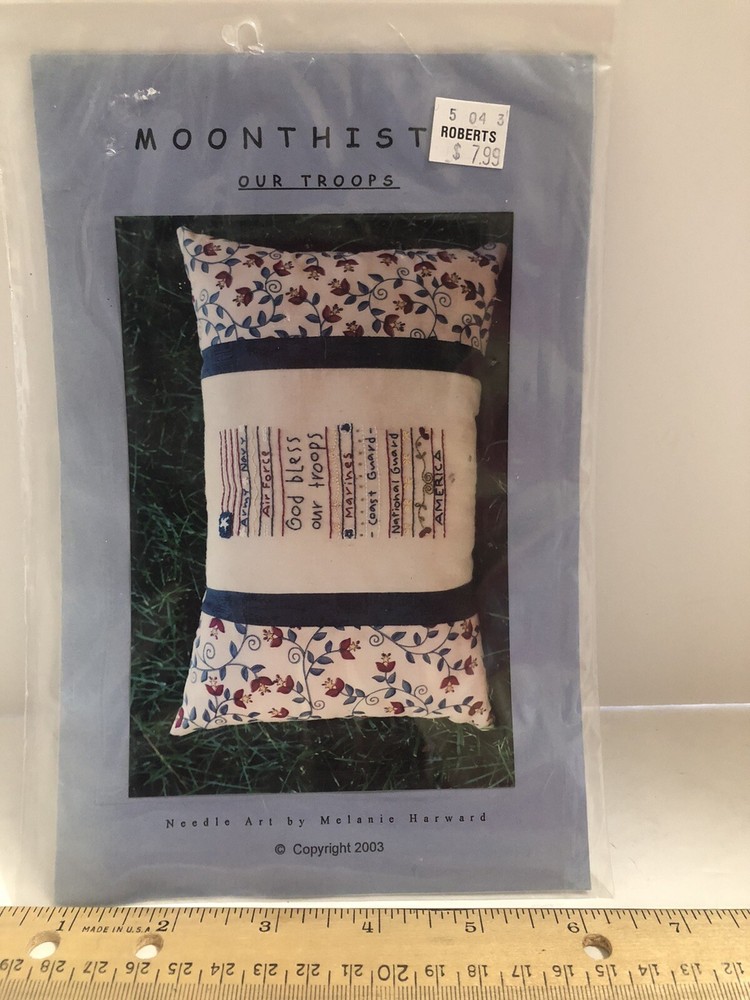 Moonthistle  Hand Stitchery Embroidery Pattern, Our Troops, New