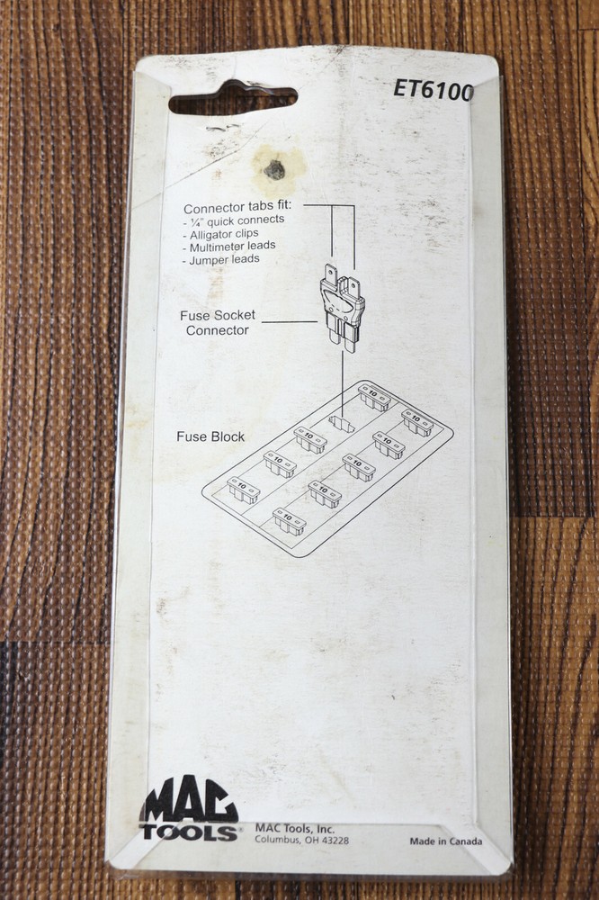 MAC Tools 3 PC Fuse Socket Connector Set ET6100
