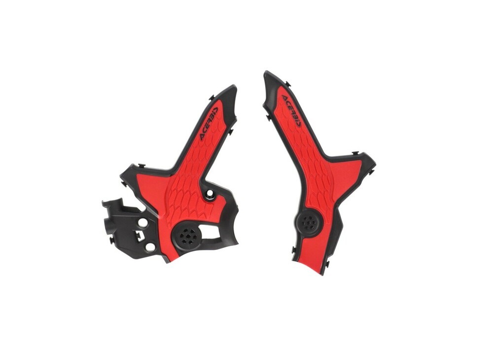 Acerbis X-Grip Frame Guards - Black/Red - Guards