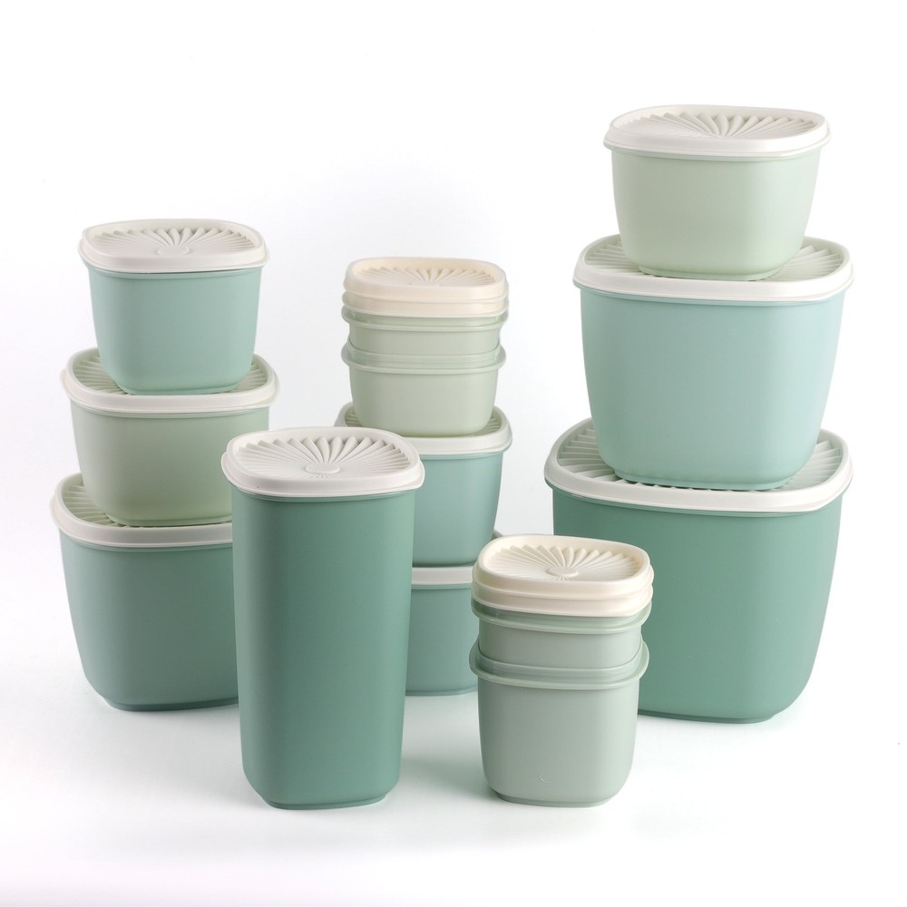26 Piece Plastic Food Storage Container Set W/ Lids Blue