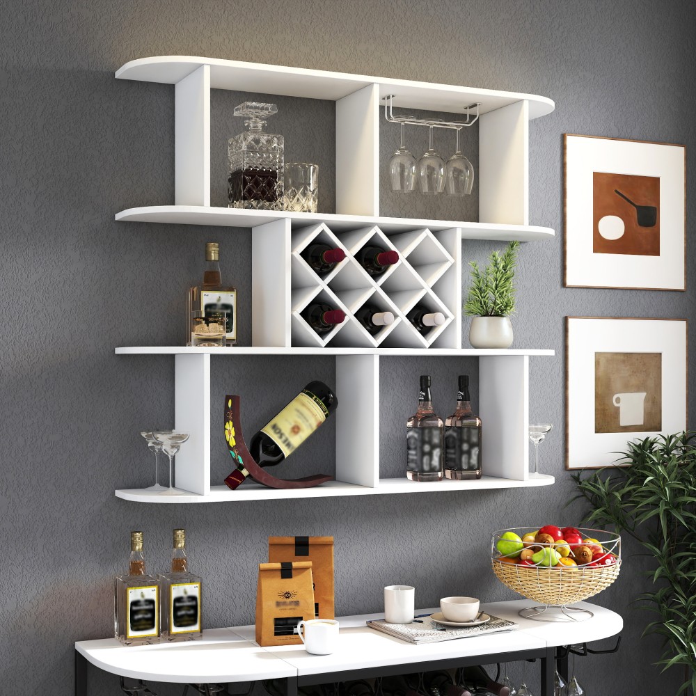 Wall Mounted 3 Tier Rack,Multifunctional Wall Mounted Wine Rack,Storage Rack