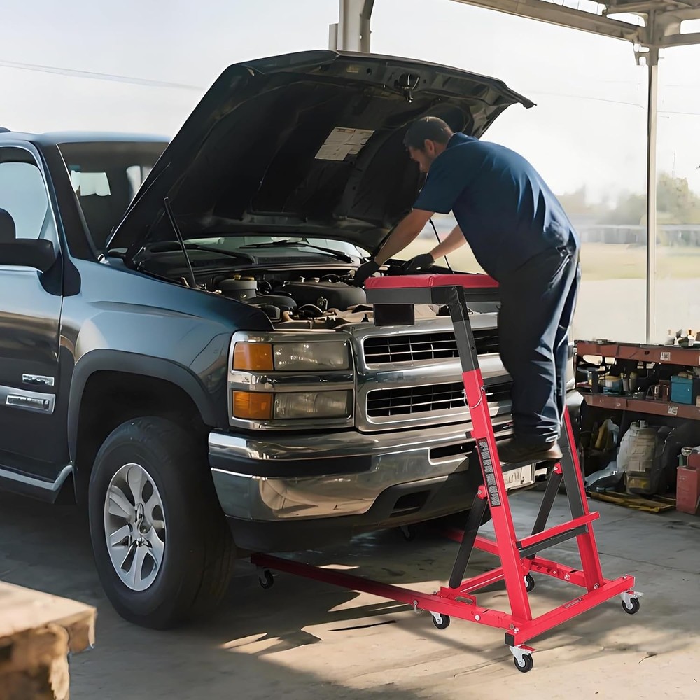 Automotive Topside Creeper Adjustable Engine Creeper Height 48" to 66", 400 LBS