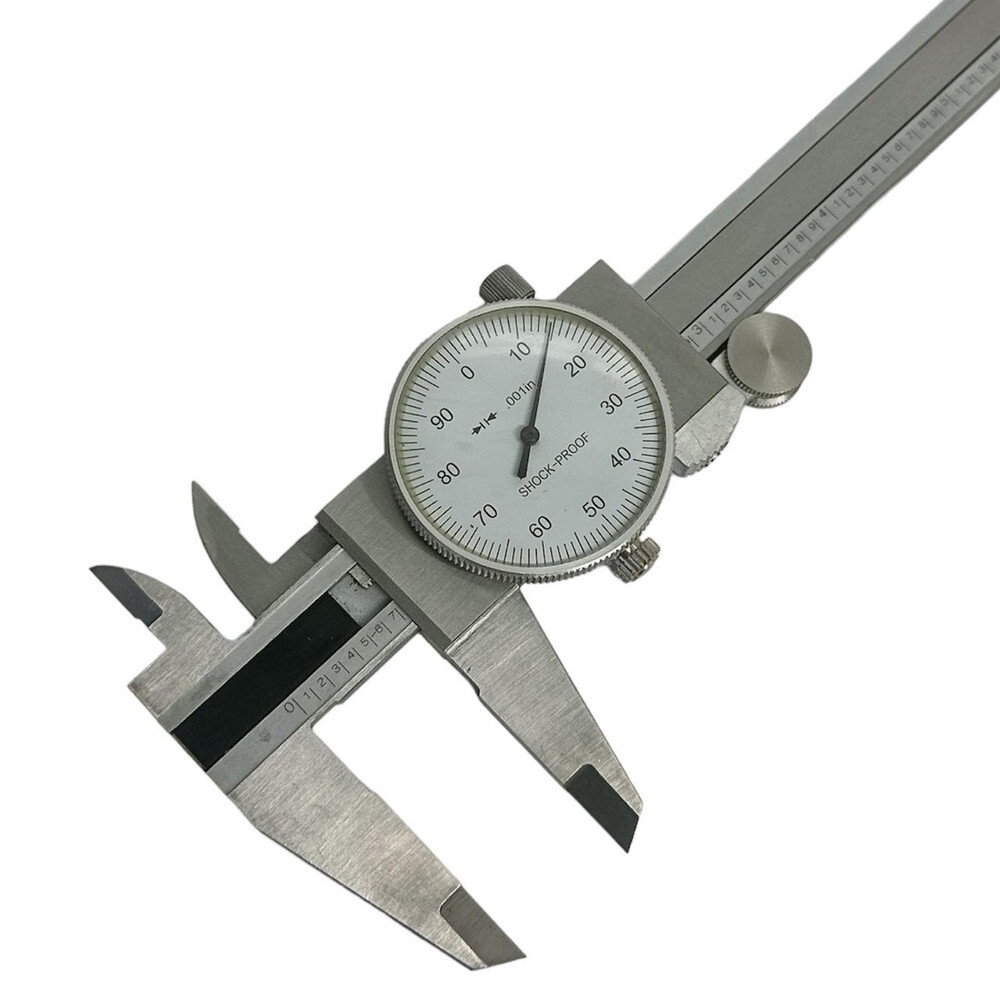 0-6" White Face Calipers; 4 Way Dial Caliper 0.001" Shock Proof