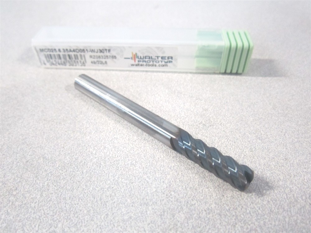 Walter (7745630) 0.3000" LOC 4 Flute Solid Carbide RH Corner Radius End Mill