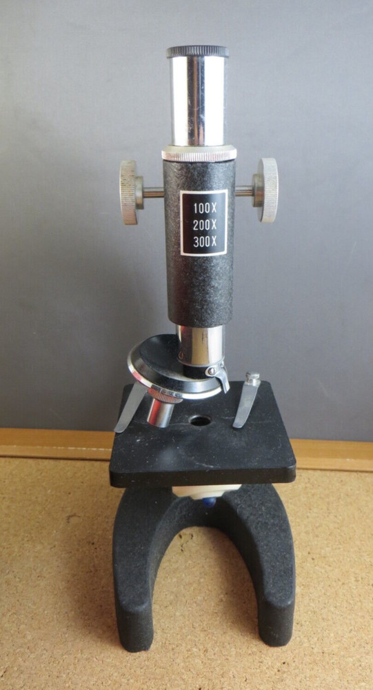 Vintage Microscope 100x 200x 300x In Original Box