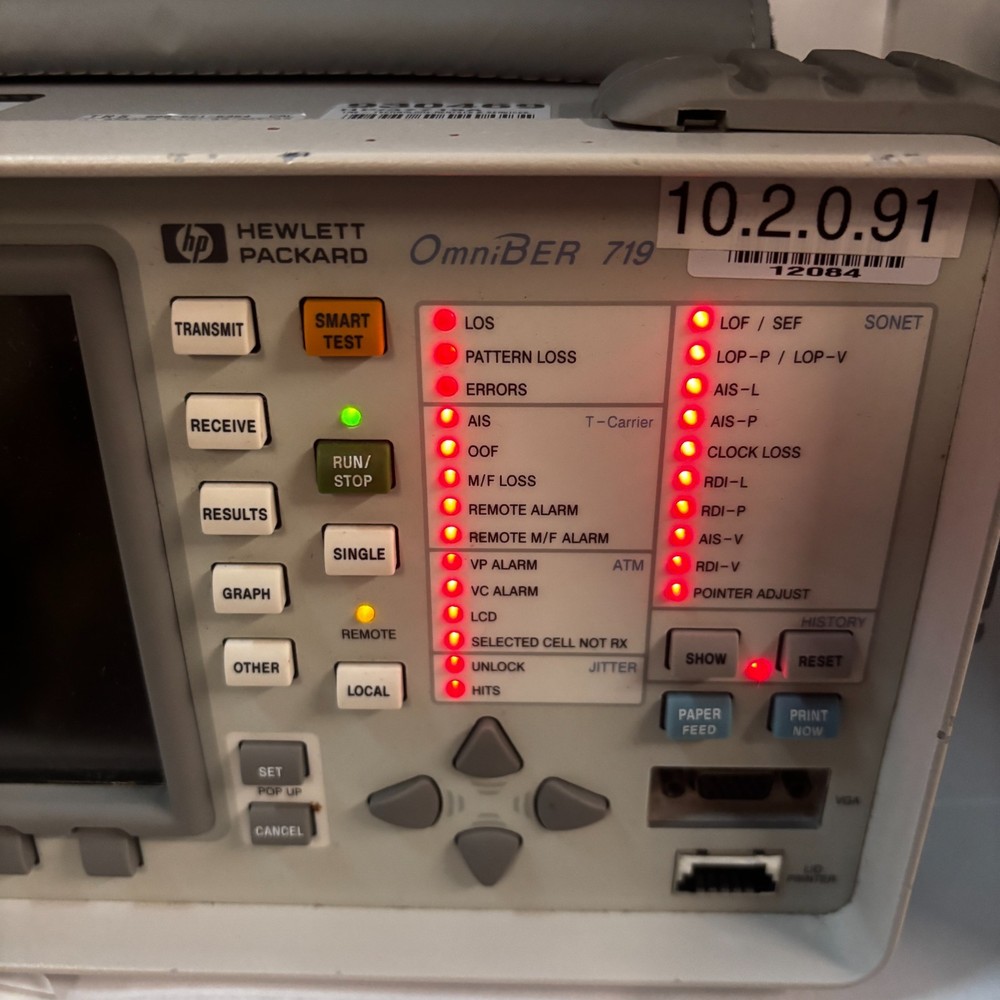HEWLET PACKARD HP OMNIBER 719 37719A COMMUNICATIONS PERFORMANCE ANALYZER 🎯