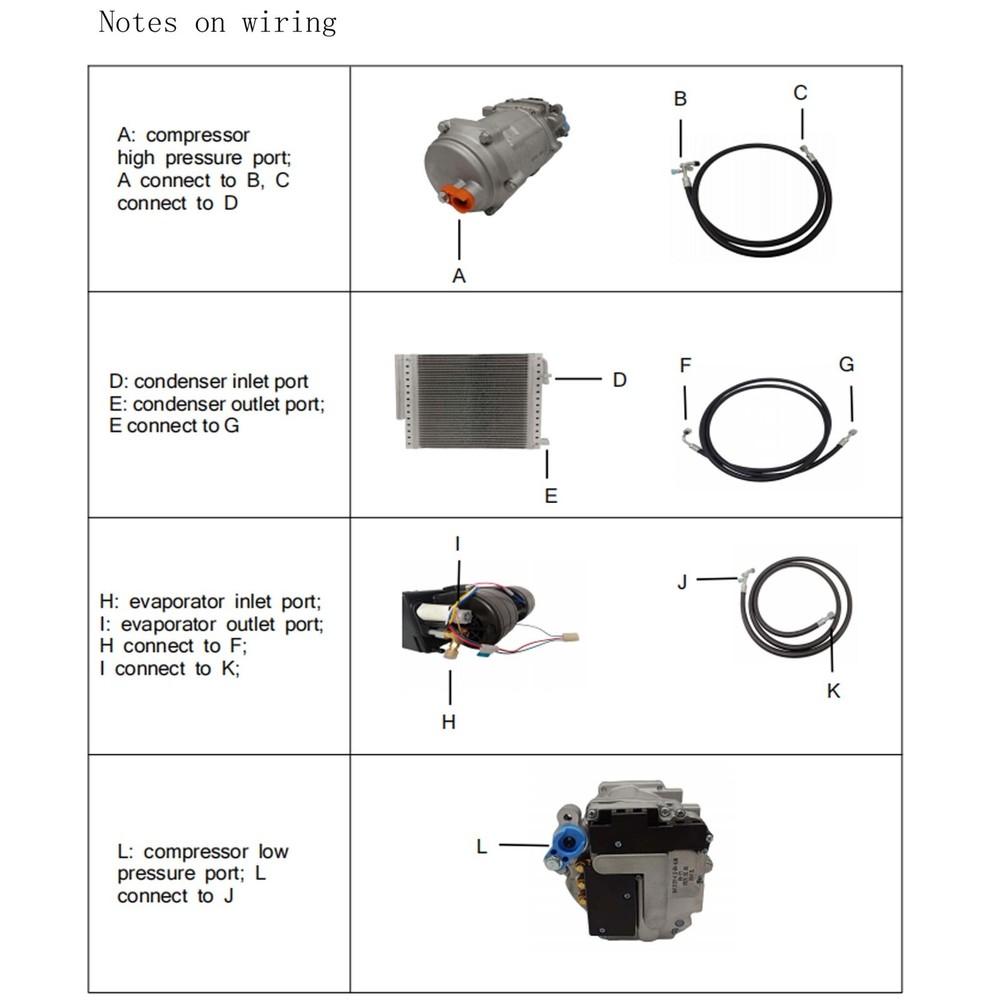 12V Air Conditioner Car Electric Underdash Cooling A/C Unit Compressor Universal