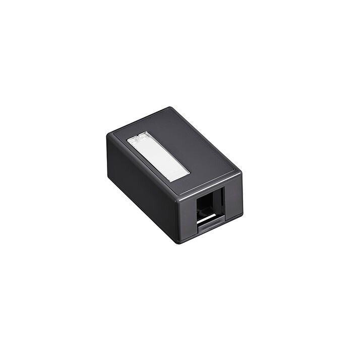 Leviton 41089-1EP Surface-Mount Quickport Box Plenum Rated 1-Port Black