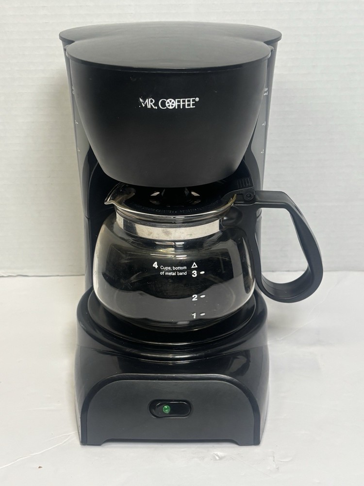Mr Coffee Switch 4 Cup Drip Coffee Maker Brewer Model #DR5 - Black - TESTED