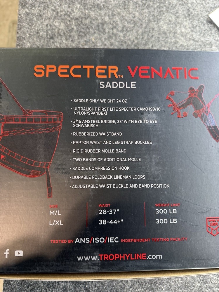 Trophyline Specter Venatic Saddle Medium Large