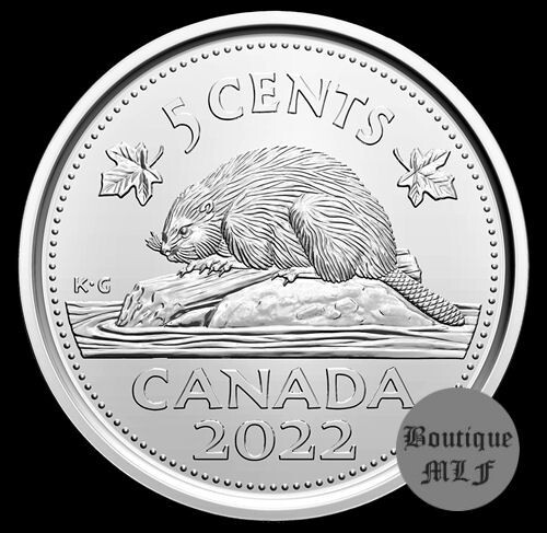 2022 Canada 5¢ cent MINT uncirculated coin from special wrap roll "first strike"