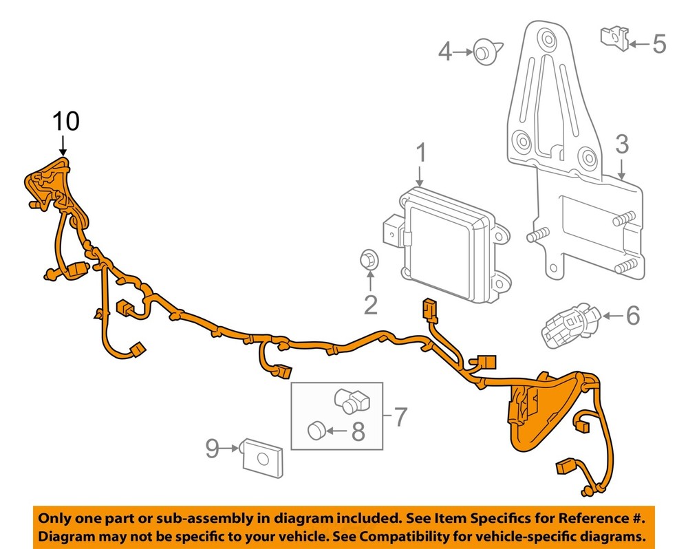 GM OEM 18-21 Enclave Front Bumper Grille Electrical Components-Harness 84594912