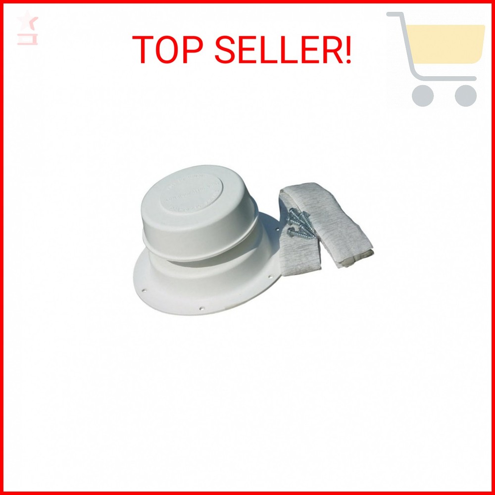 Camco 40033 Replace All Plumbing Vent Kit (Polar White)