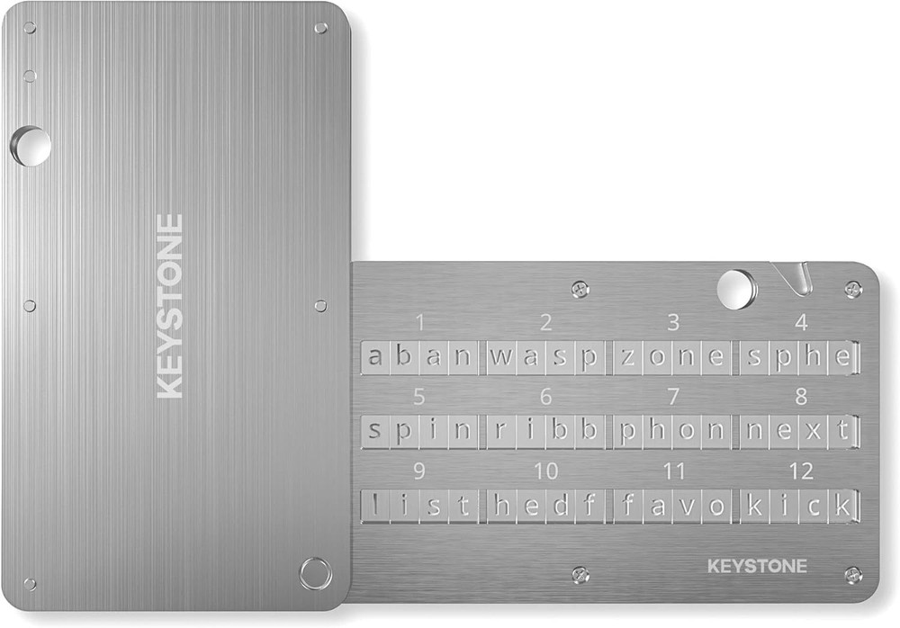 Durable Crypto Seed Storage Tablet - Complete Set with Anti-Tampering Features