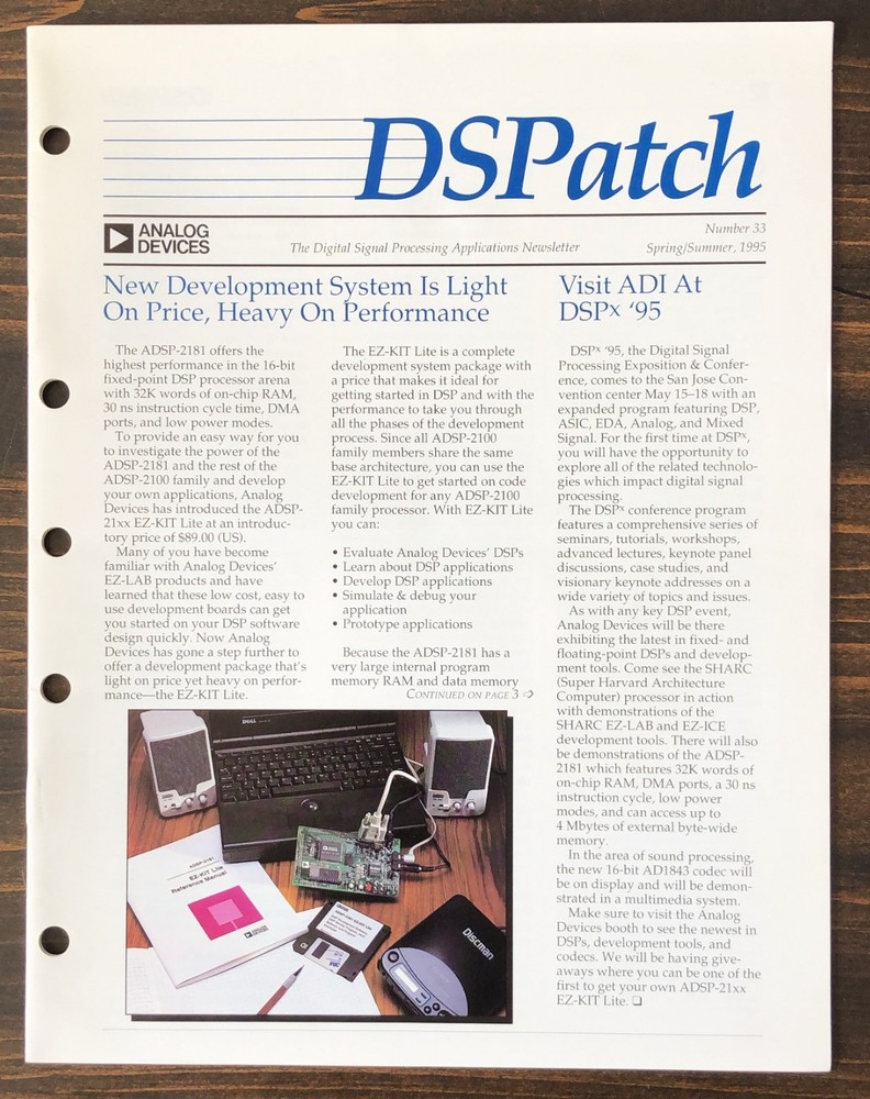 Analog Devices - DSPatch Newsletter (1995)