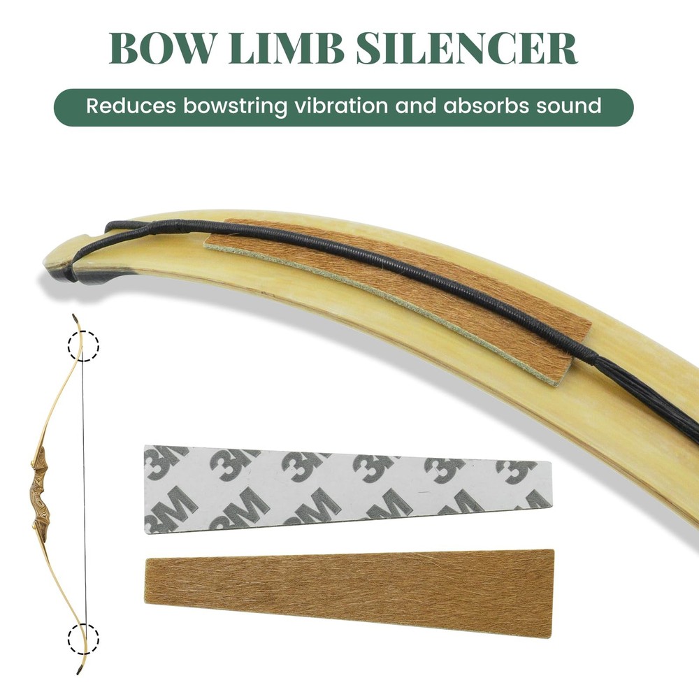 oubert Archery Bow String Silencers Kit Fur Arrow Rest Leather Limb...