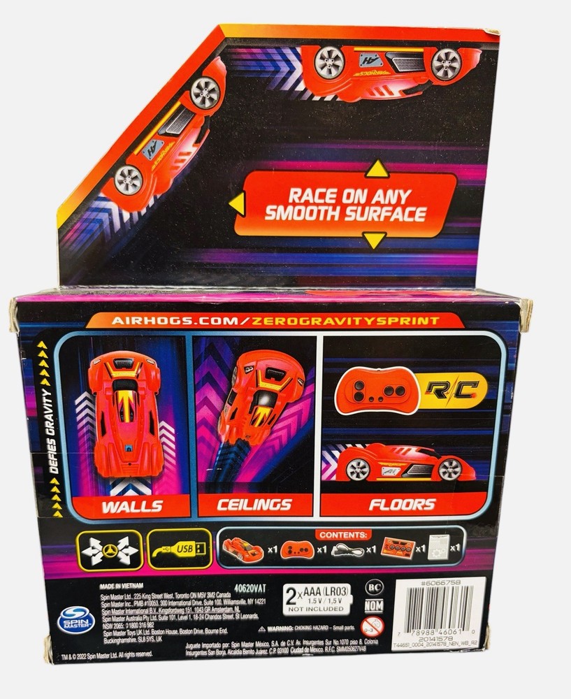 Air Hogs Zero Gravity Sprint Wall Climbing RC Car with Remote Control Spin