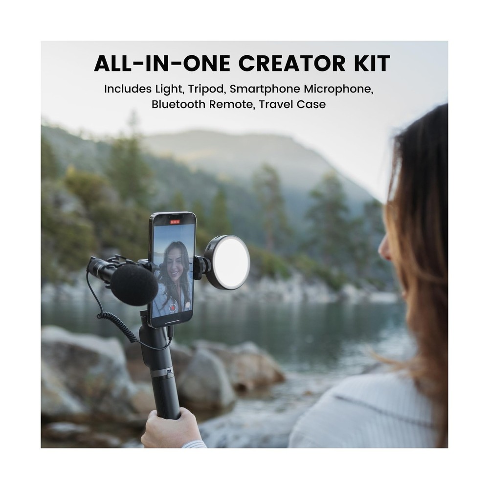 Lume Cube Mobile Creator Kit 2.0 - Portable Cordless Light with Adjustable Tr...