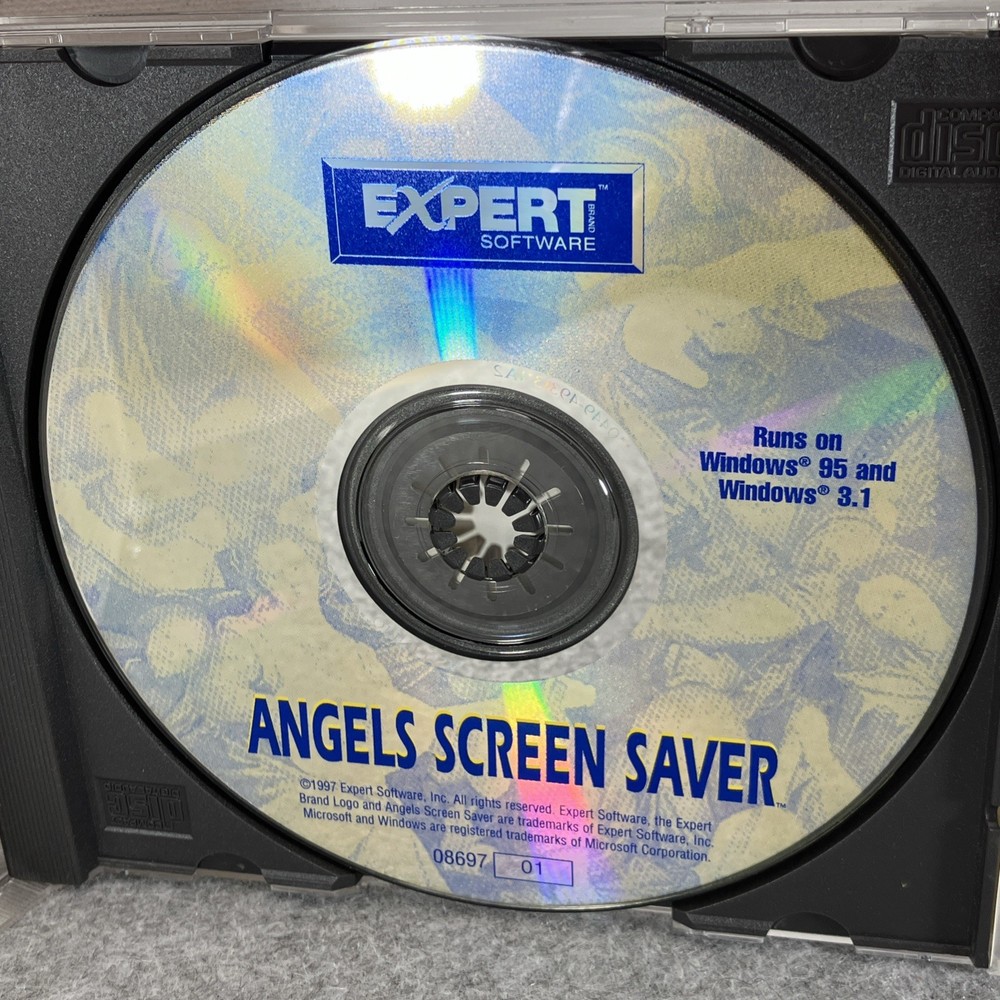Expert Software - Angels Screen Saver CD 1997 Windows 95 Software Mint Disc