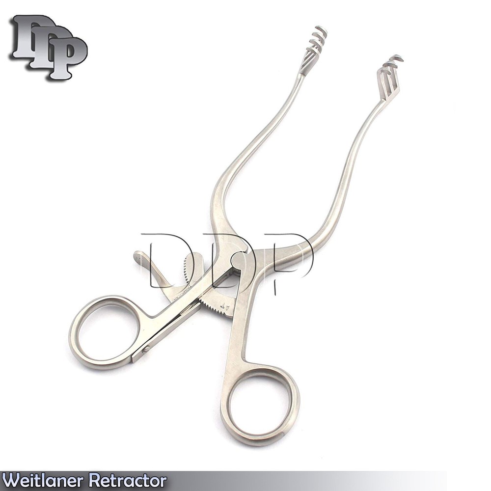 Weitlaner Retractor, Self-Retaining, 14cm, 3x4 Sharp Prongs Surgical Veterinary