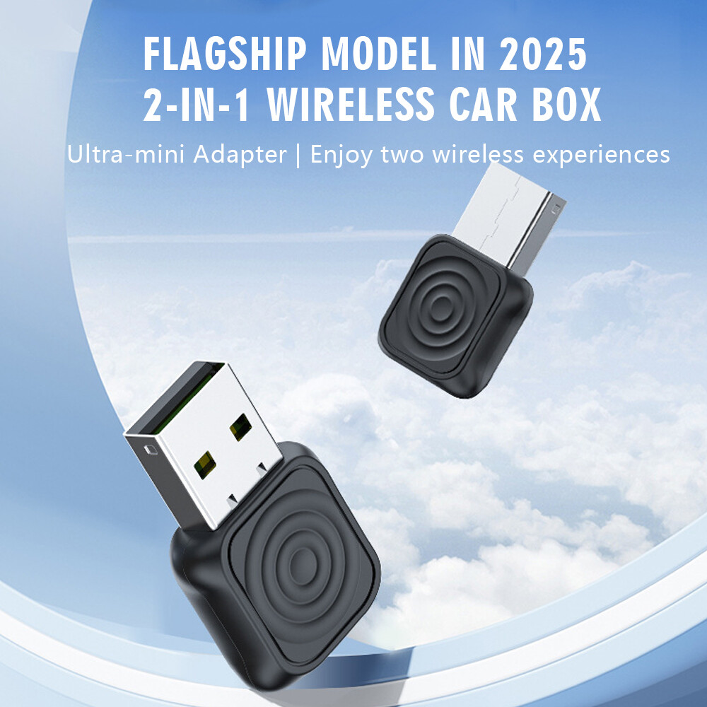 5.0 Wireless CarPlay Android Auto Adapter Fast 5.8GHz Mini Plug&Play
