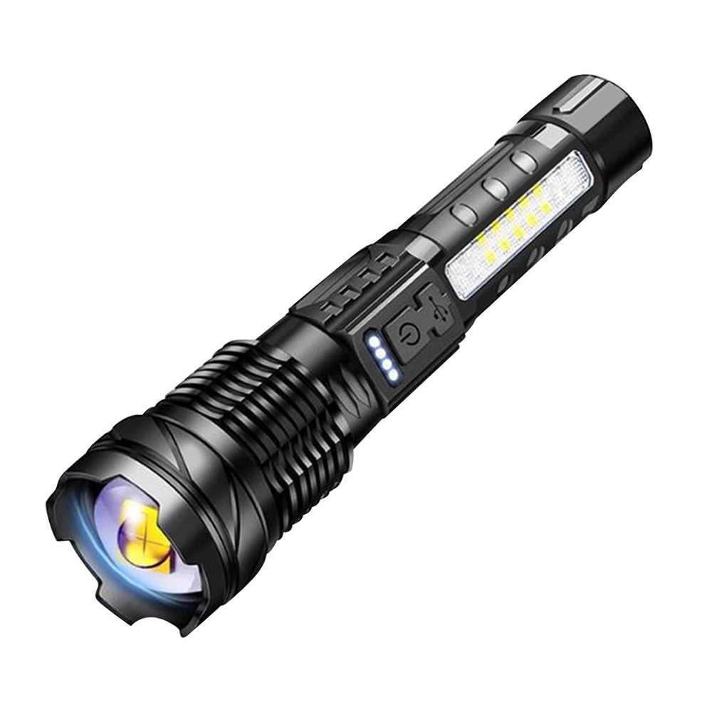 1000000 Lumens Super Bright LED Tactical Flashlight Rechargeable 3x Color Light