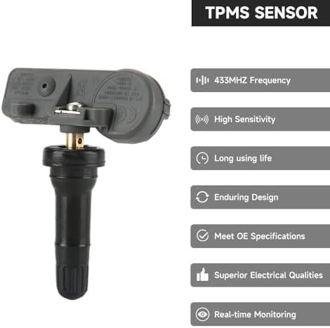 433MHz TPMS Sensor Tire Pressure Ford Set 4