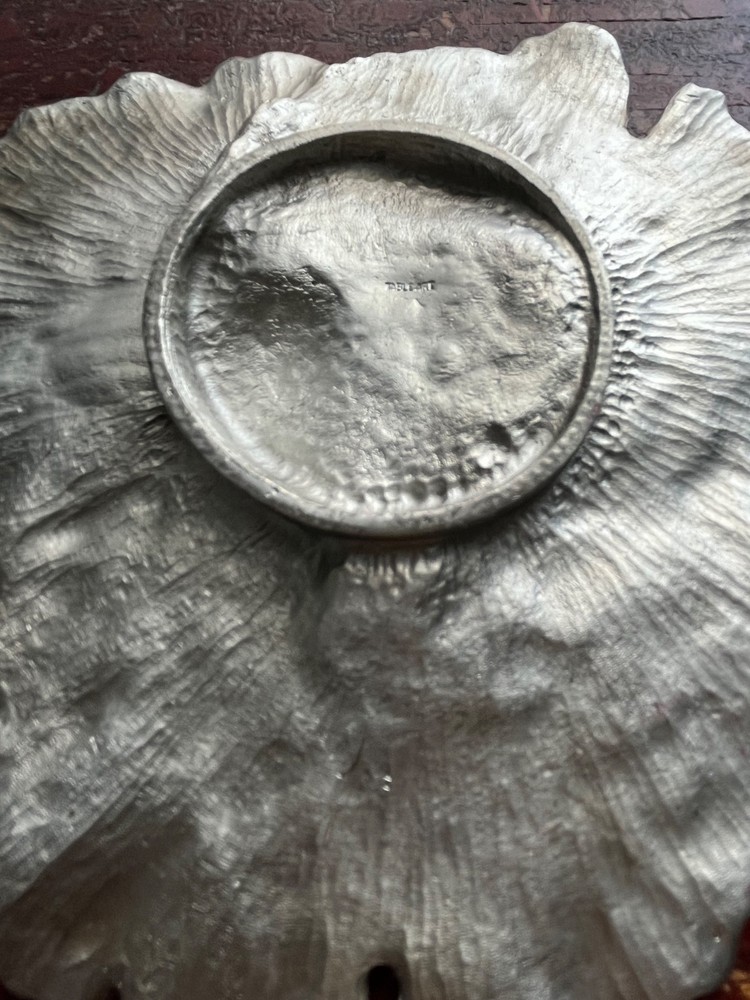 Gingko Leaf Cast Metal Dish by Michael Michaud Table Art Inc