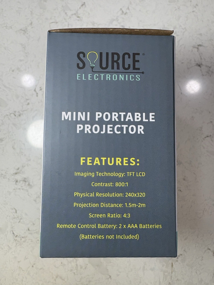New Source Electronic Mini 6” Portable Projector NIB