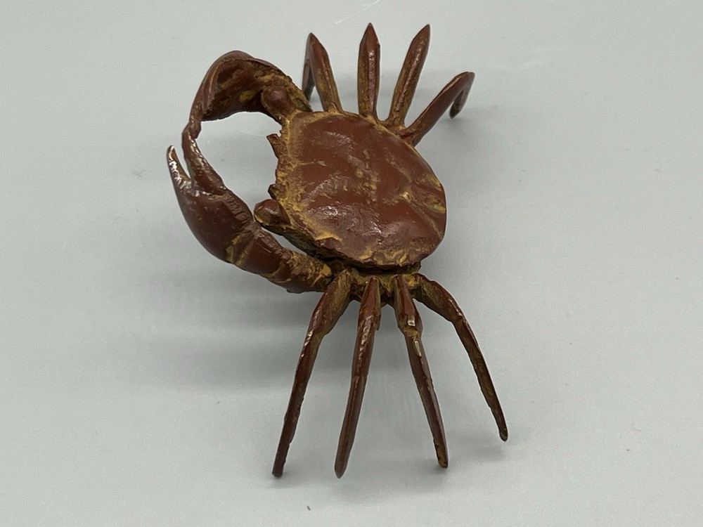 Brown Painted Iron 4” Wide Crab
