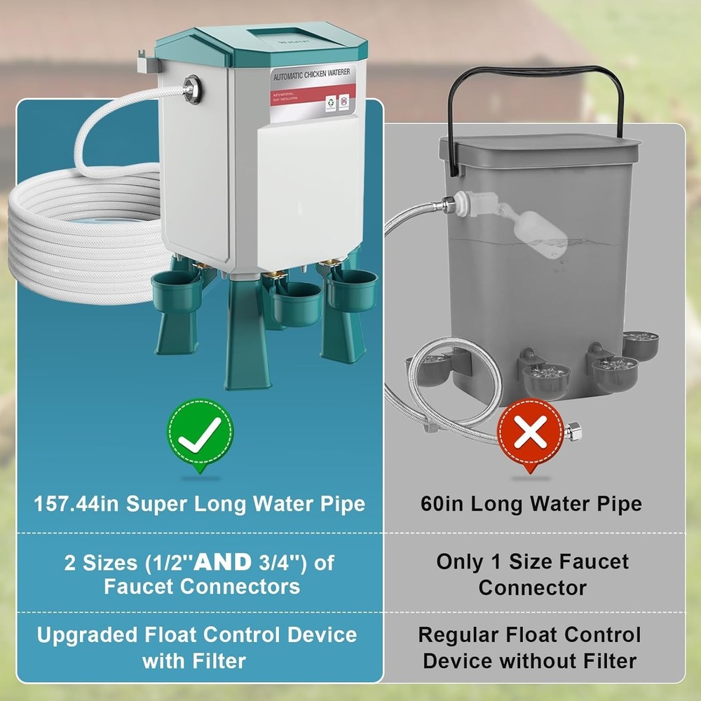Automatic Chicken Waterer Large Chicken Waterer System Pou