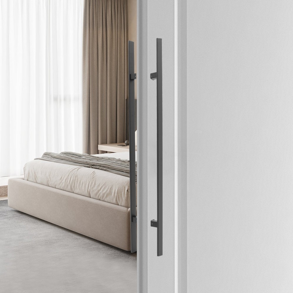 H-shaped Door Handle Double Sided Push Pull Door Handle Stainless Steel Handles