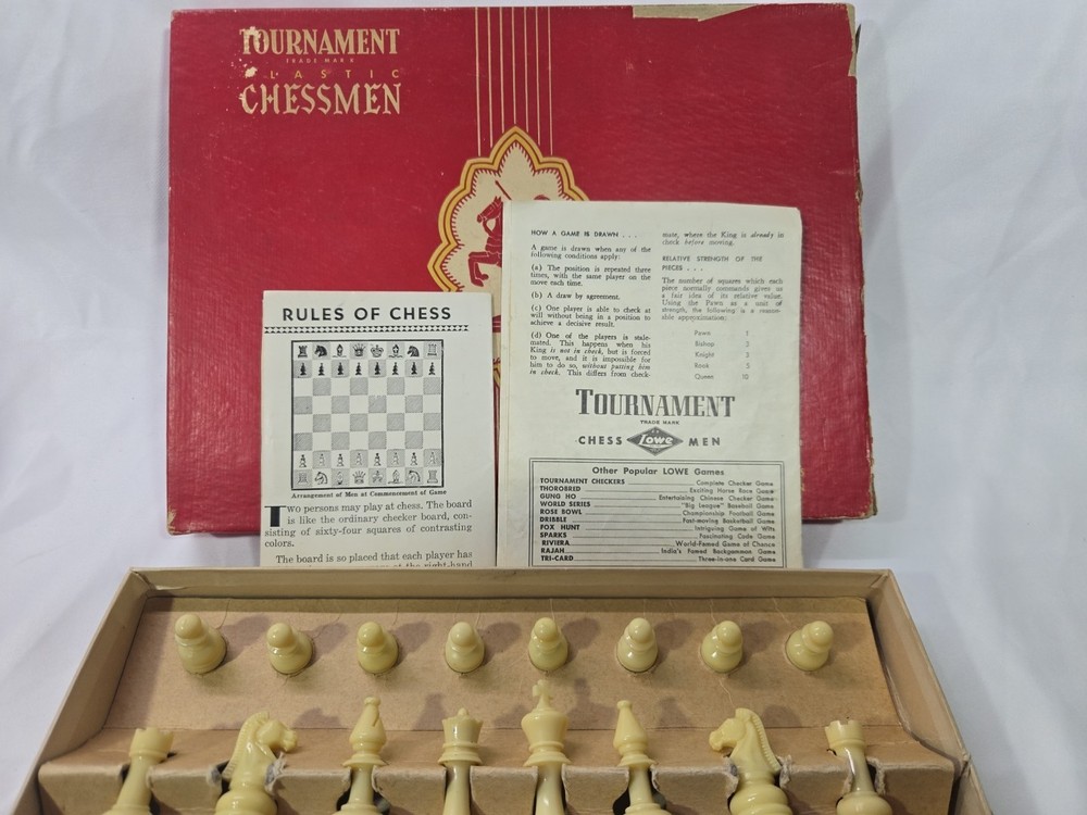 Tournament Plastic Chessman By E.S. Lowe Co.