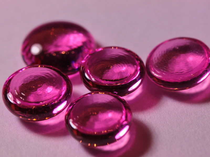 Erbium glass bead - highly doped Erbium glass - element collection