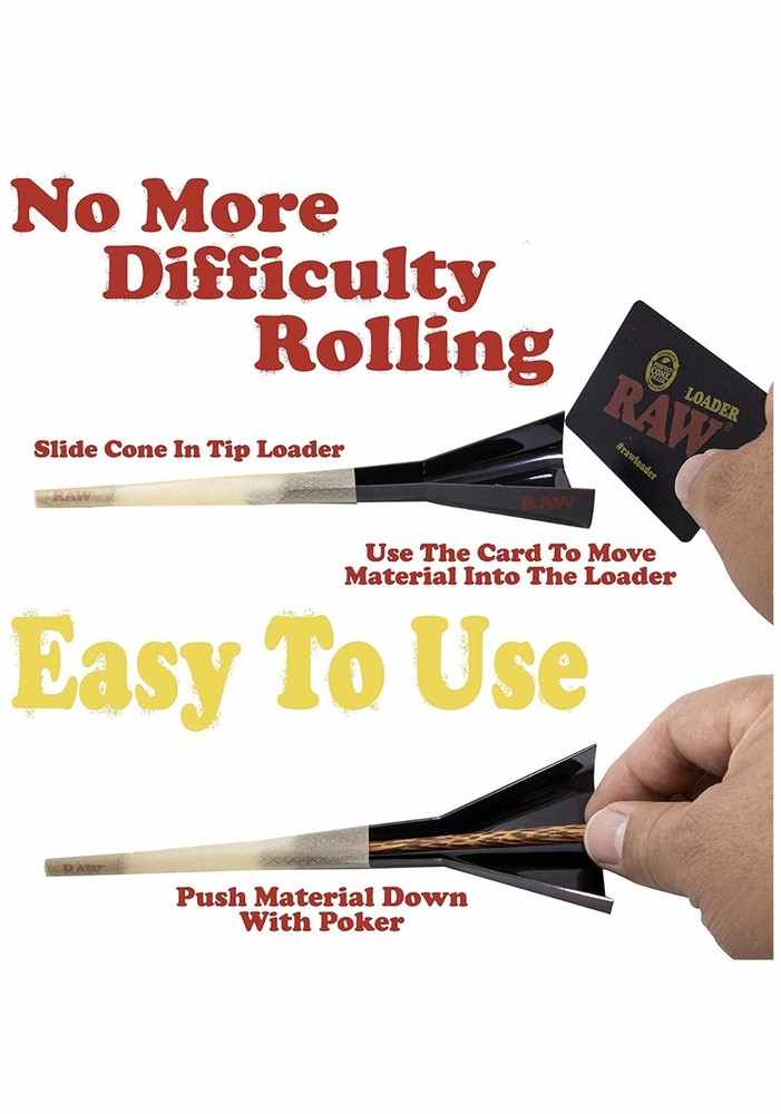 RAW classic KING Size Pre-Rolled Cones (100 Pack)+RAW KING size cone loader