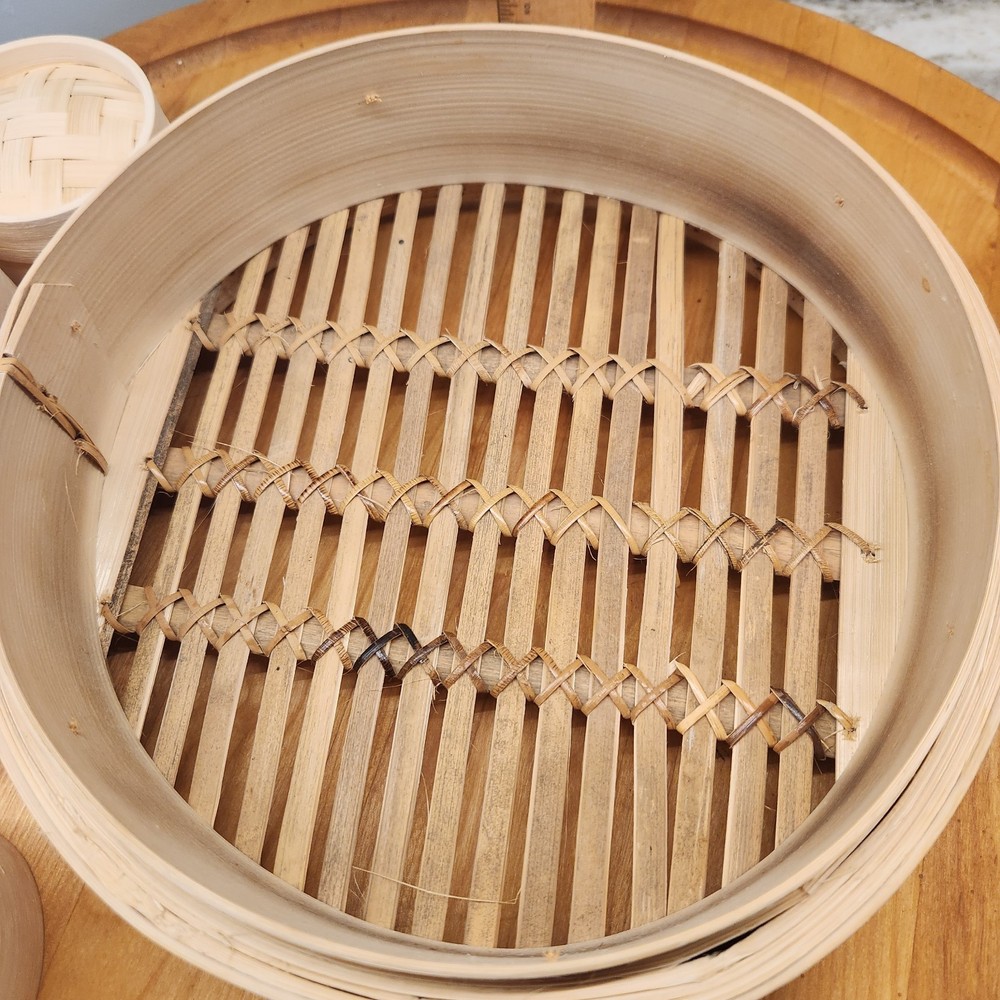 10 Inch Bamboo Steamer With 5 Mini Dimsum + Chopsticks