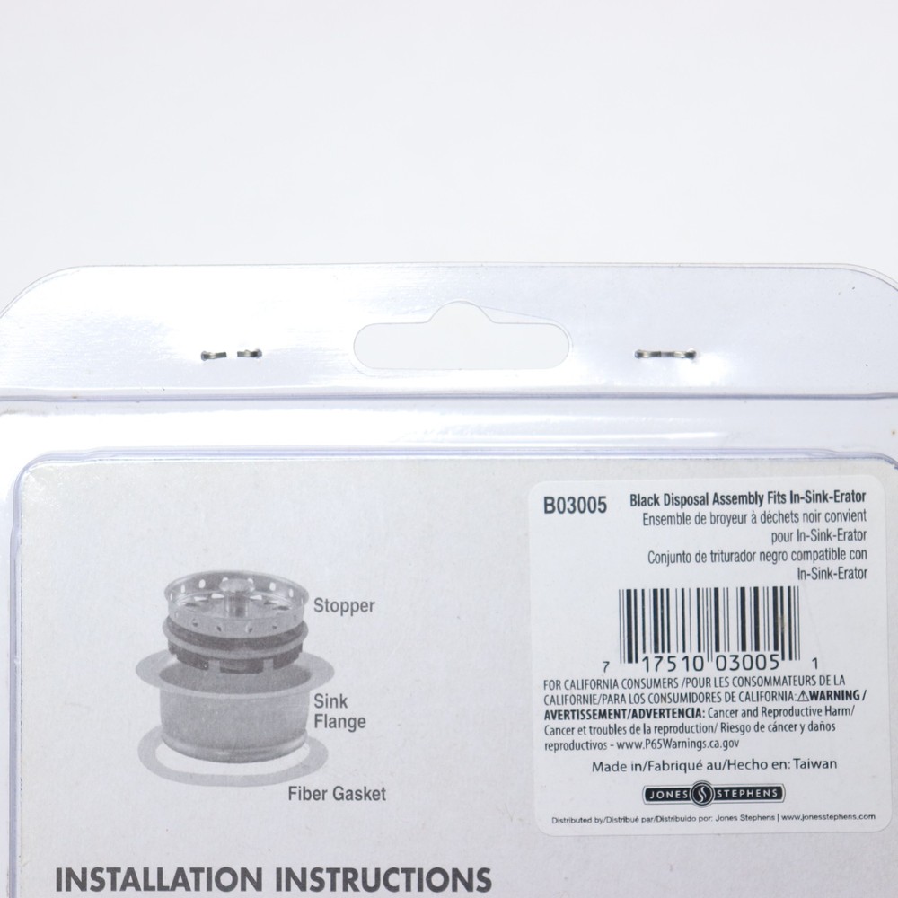 Jones Stephens Disposal Assembly for InSinkErator Black B03005
