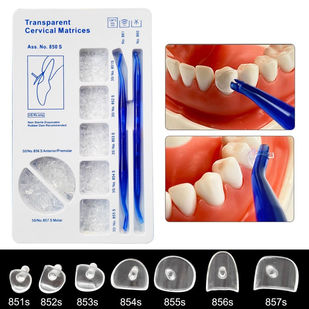 Dental Transparent Cervical Matrices Composite Gingival Retractor Clear Matrix.