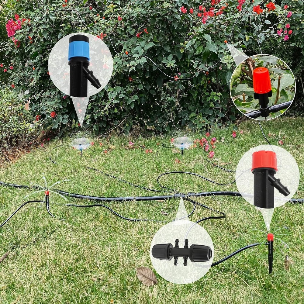 2-in-1 Drip Irrigation System, 250 Sq ft Coverage