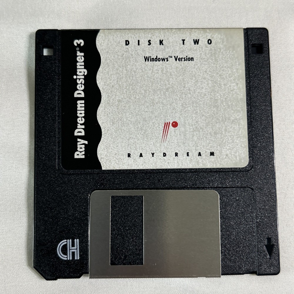 Ray Dream Designer 3 for Windows • 4‑Disk Set • 1994 • 3D Graphics Software